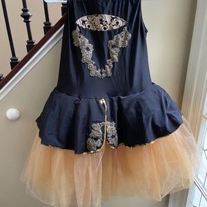 XXL Child Black and Gold Ballet Costume